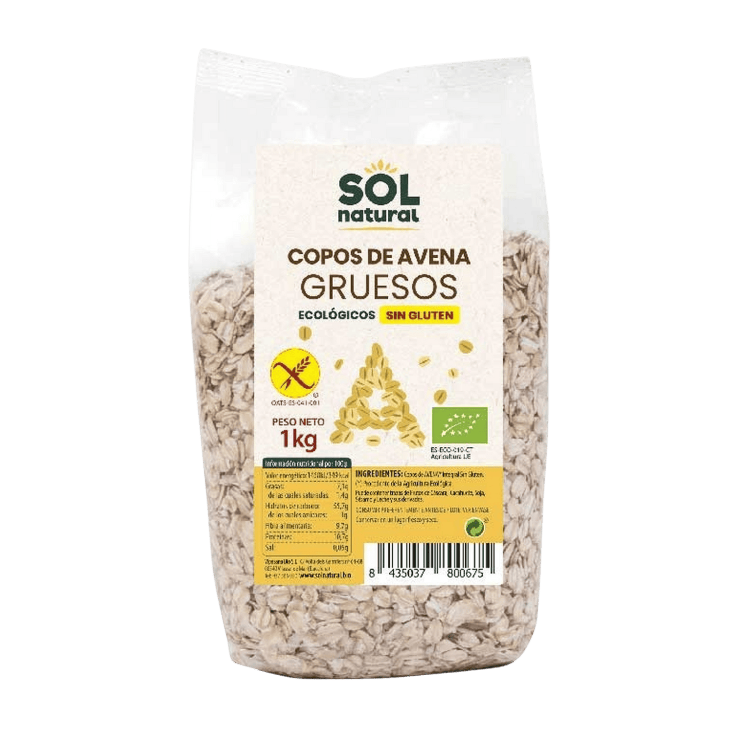Copos de Avena Gruesos Sin Gluten