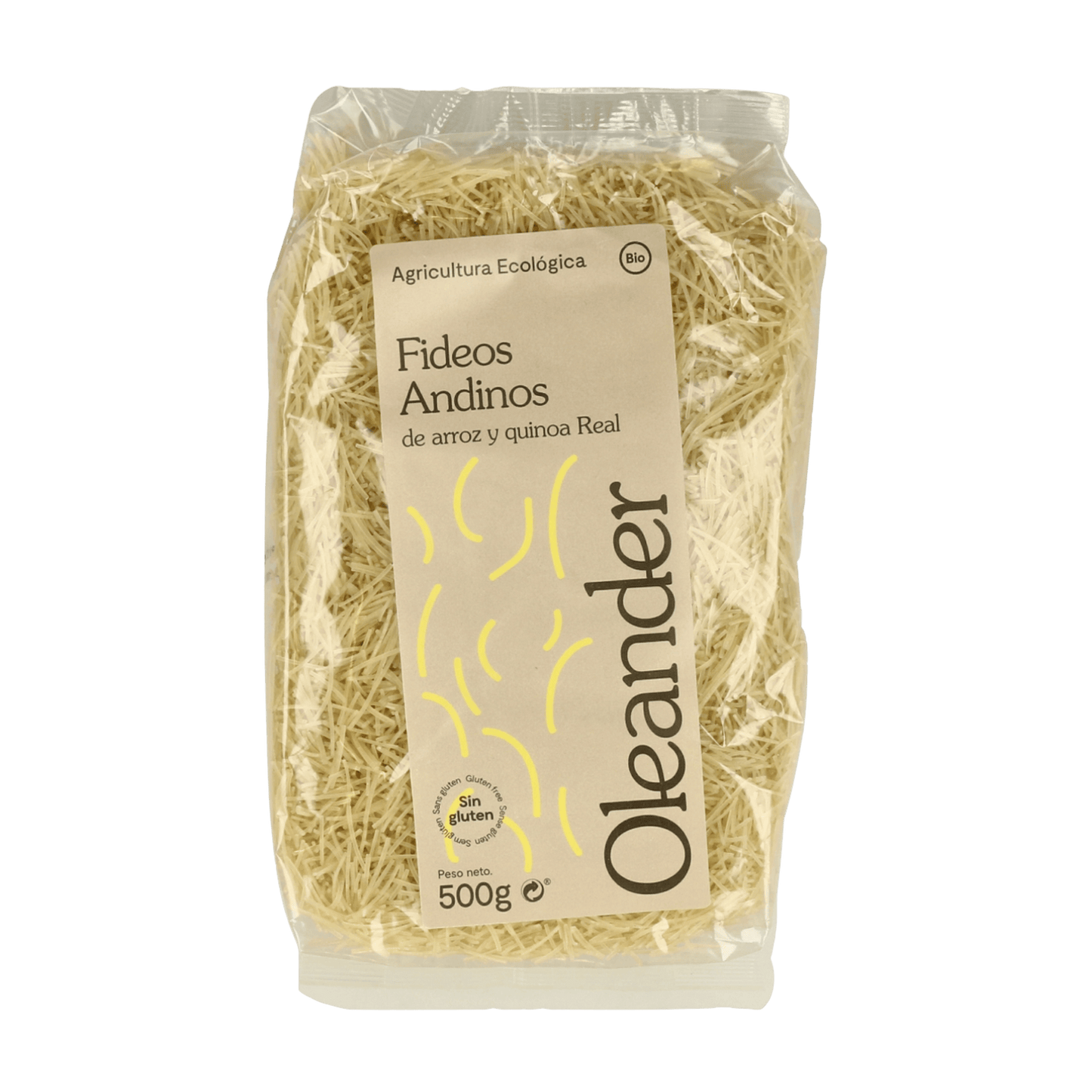 Fideos Andino Arroz y Quinoa Real Bio 500g Oleander