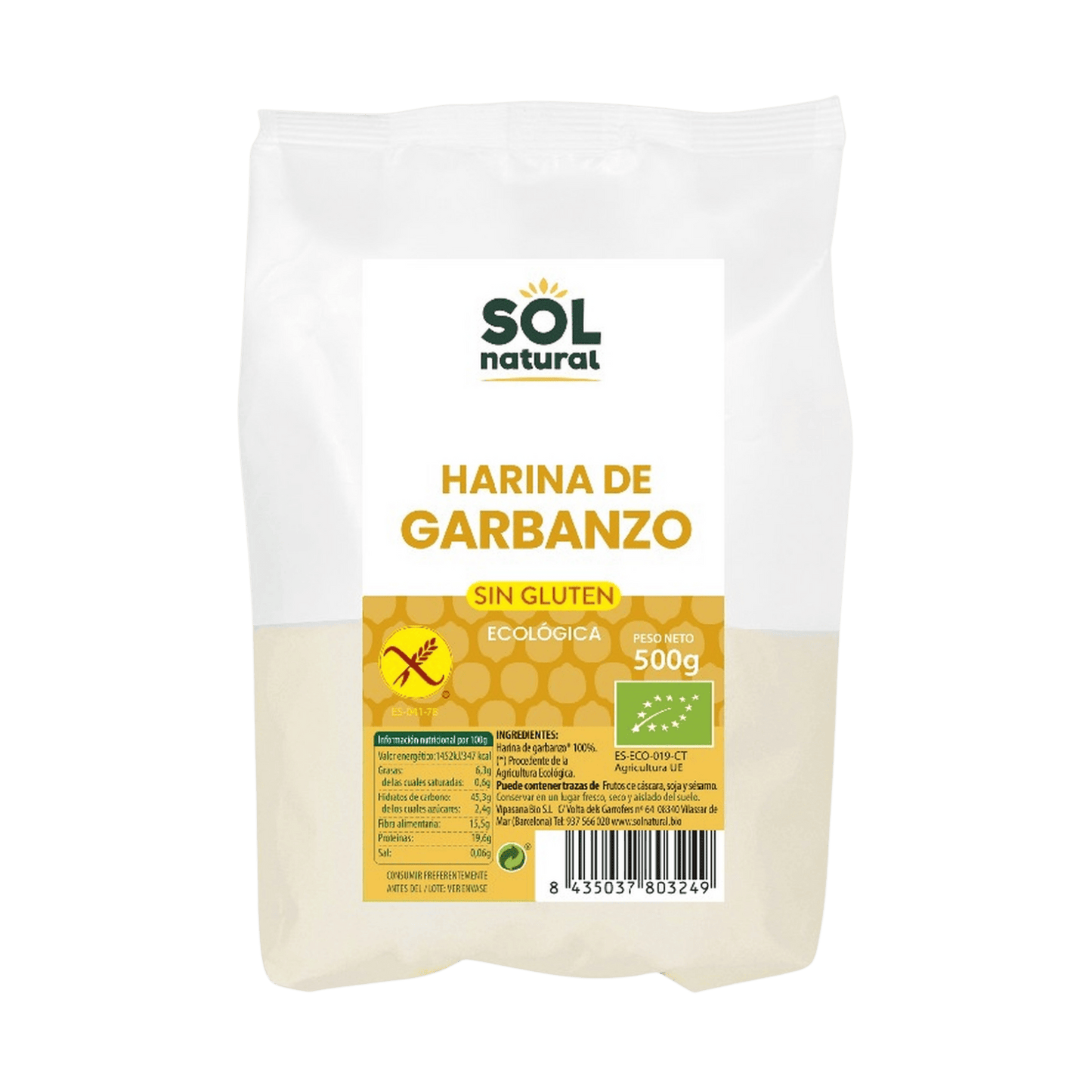 Harina de Garbanzo Bio 500gr