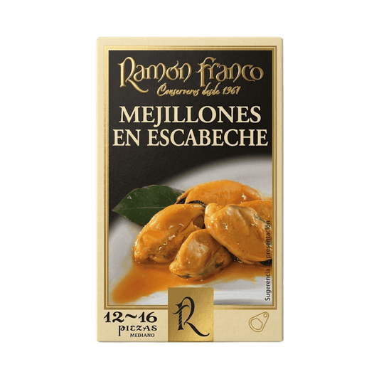 Mejillones en Escabeche 12/16 Piezas Ramón Franco