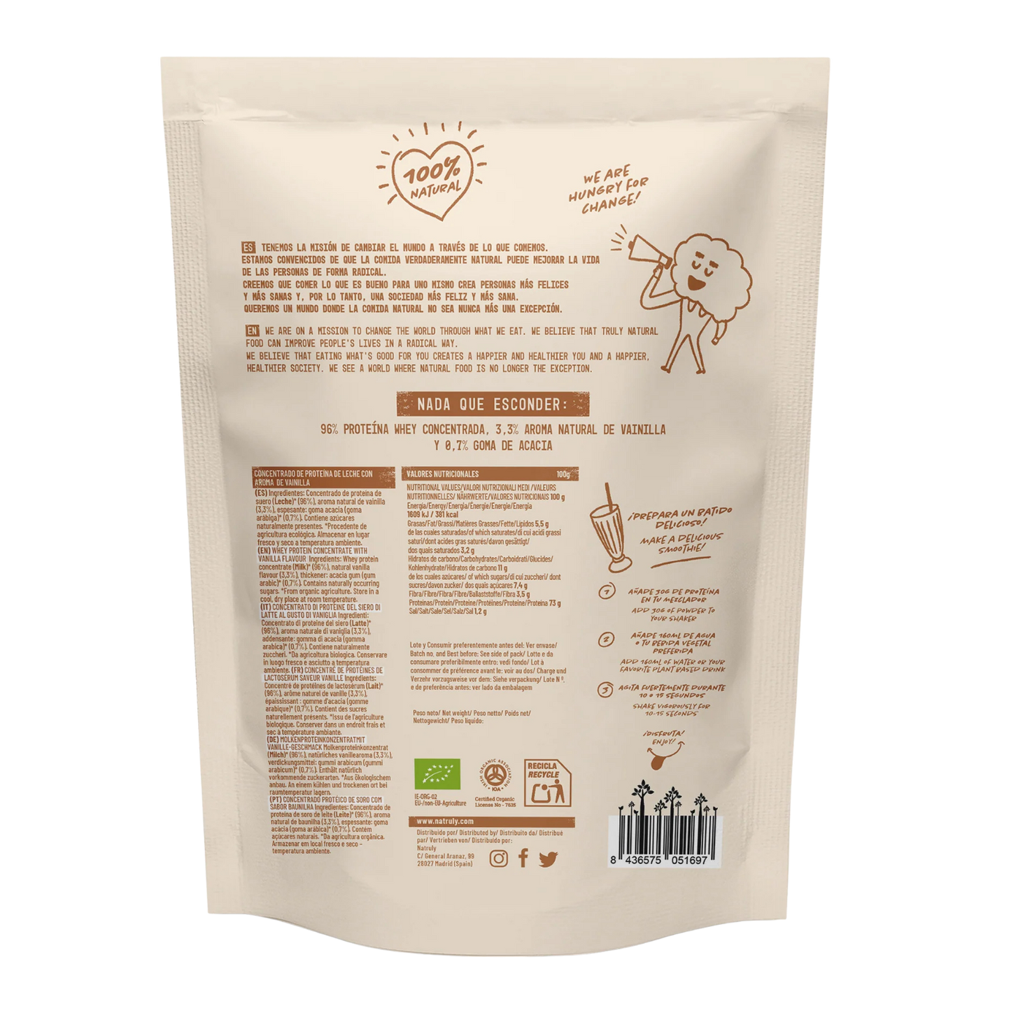 Proteína Vegana de Vainilla Bio Natruly