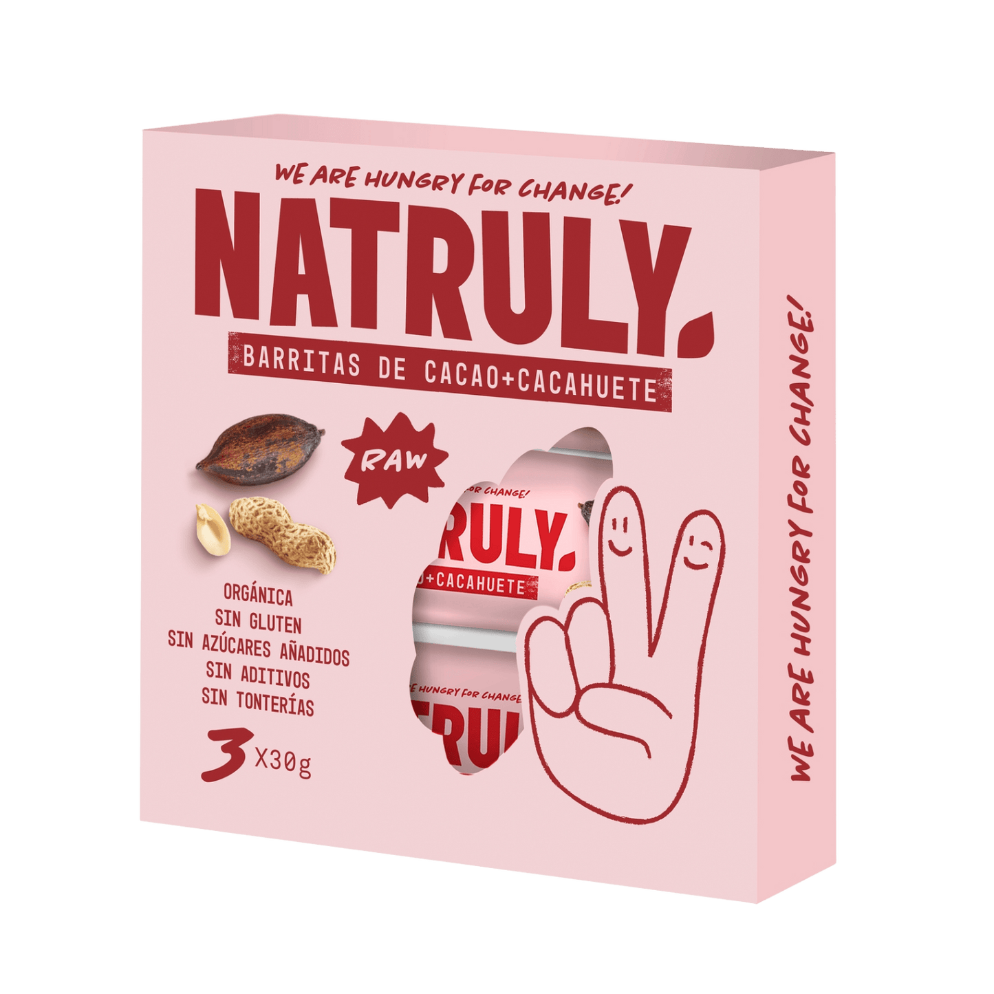 Pack 3 Barritas Cacao Cacahuete Bio