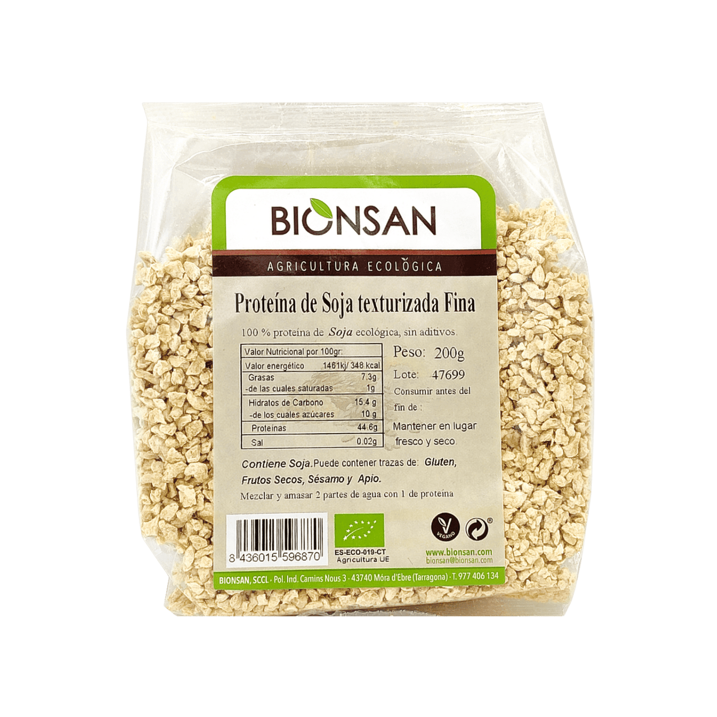 Proteína de Soja Texturizada Fina