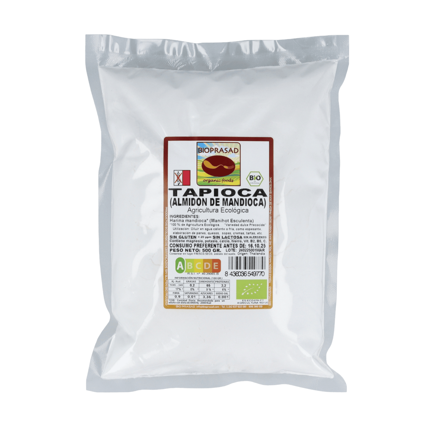 Tapioca (Almidón de mandioca) Bioprasad