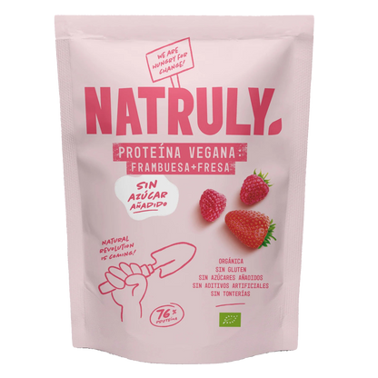 Proteína Vegana Fresa Frambuesa Bio Natruly