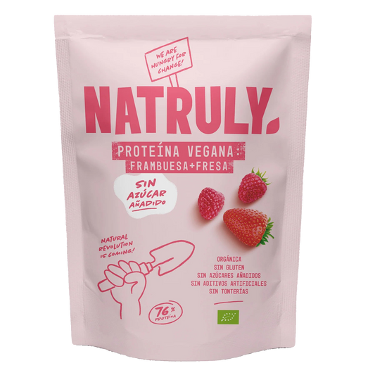 Proteína Vegana Fresa Frambuesa Bio Natruly