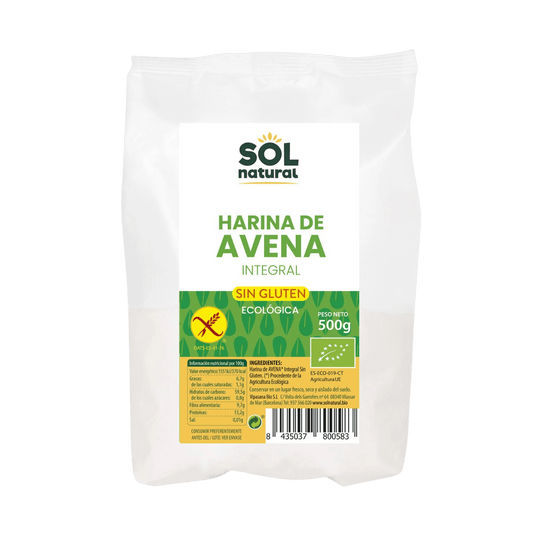 Harina de Avena Integral Sin Gluten 500gr