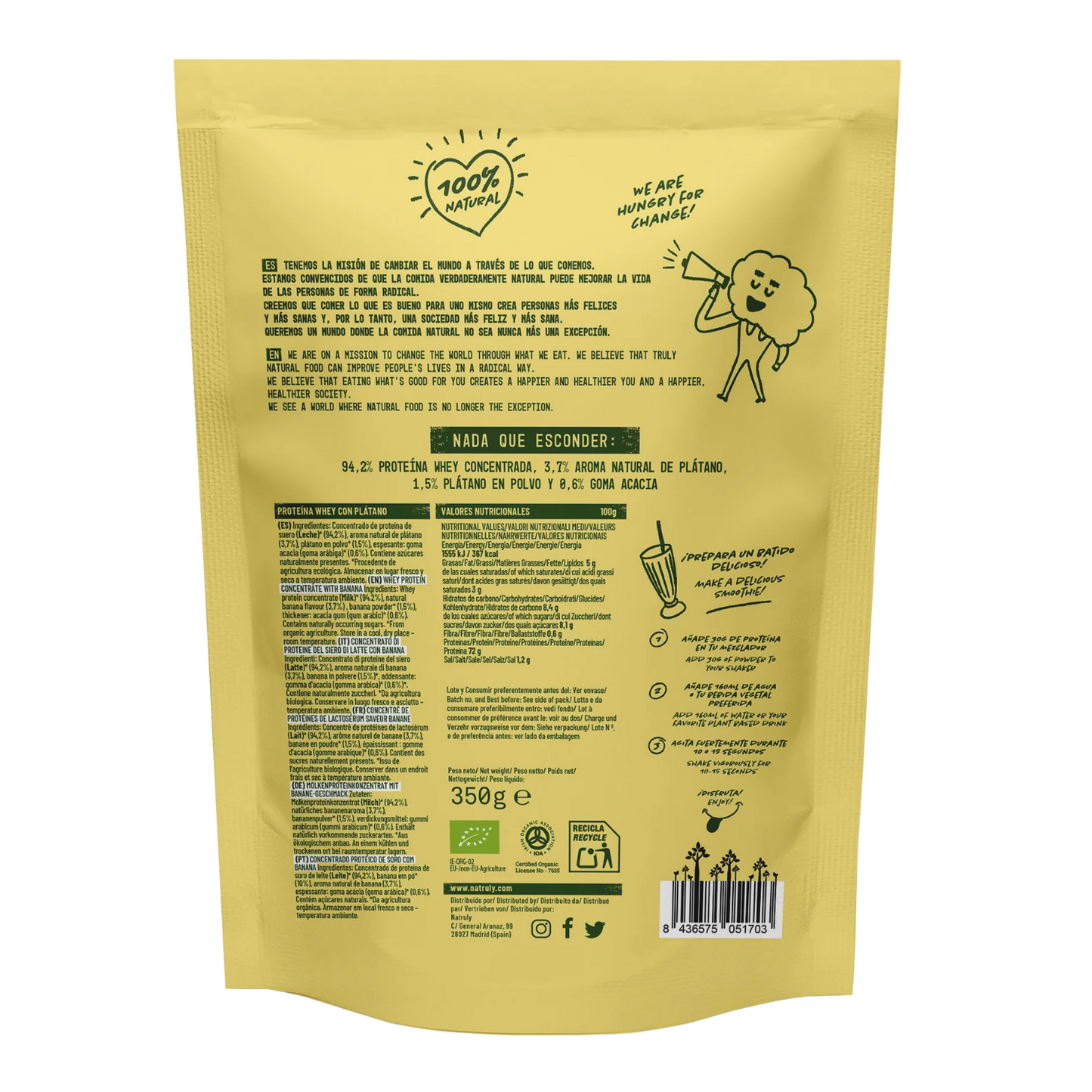 Proteína Whey Plátano Bio Natruly