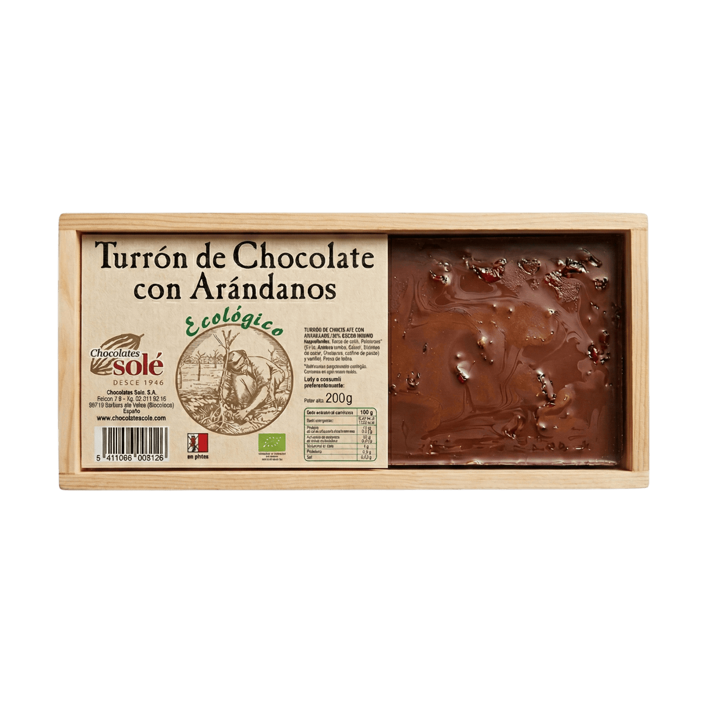 Turrón Choco Arándanos Eco Solé
